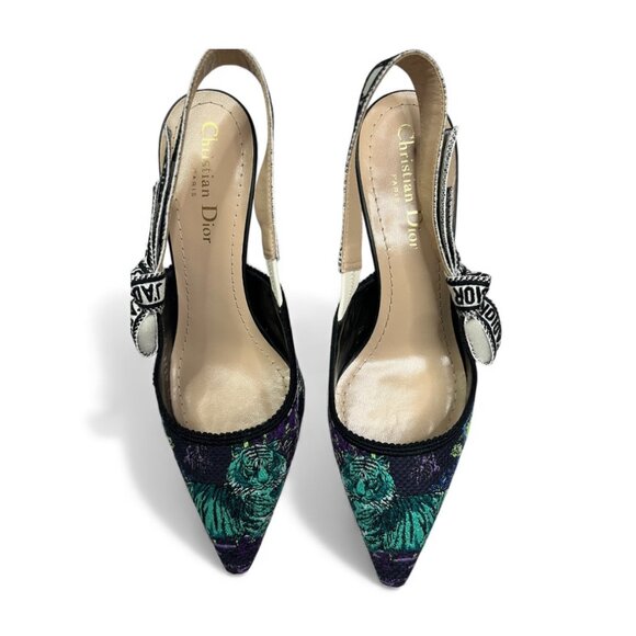 Christian Dior J’Adior Slingback Pumps – Floral Embroidered – Size 37 - Picture 1 of 8